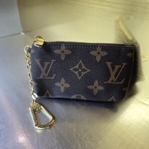 Logo L Coin Bag Brown Pattern