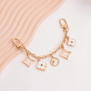 Logo L Keychain White